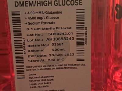 DMEM High Glucose with L glutamine and sodium pyruvate