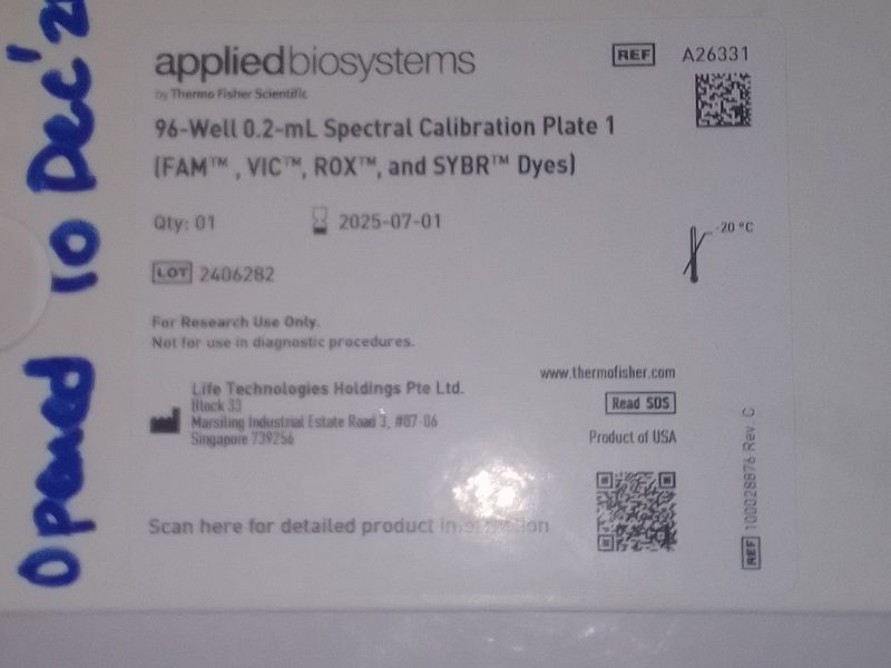 96-well 0.2-ml Spectral Calibration Plate 1