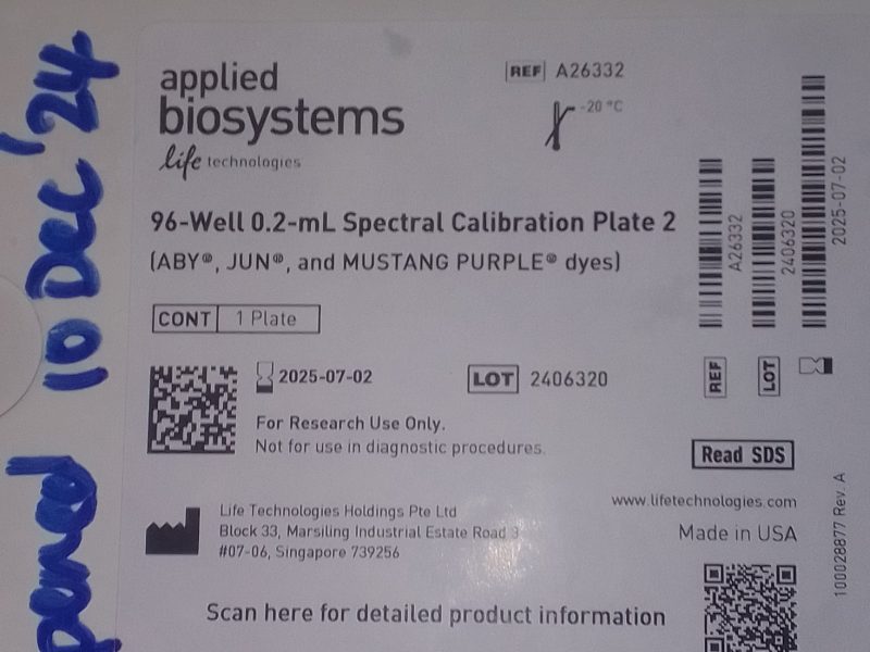 96-Well 0.2-mL Spectral Calibration Plate 2