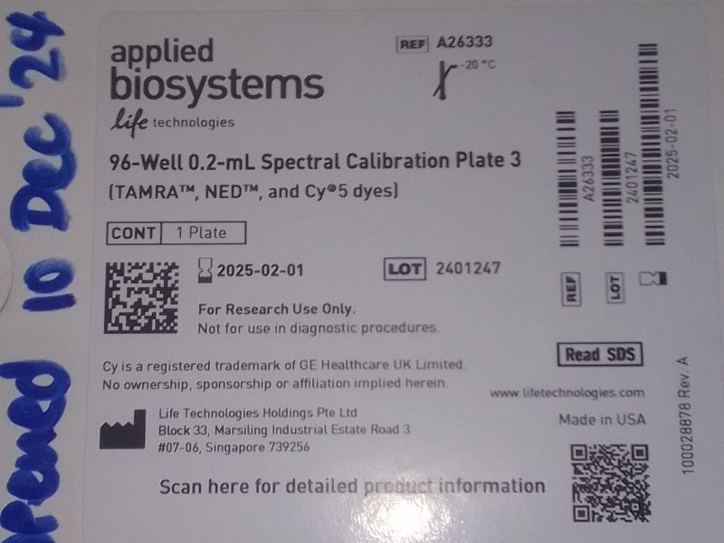 96-well 0.2-mL Spectral Calibration Plate 3